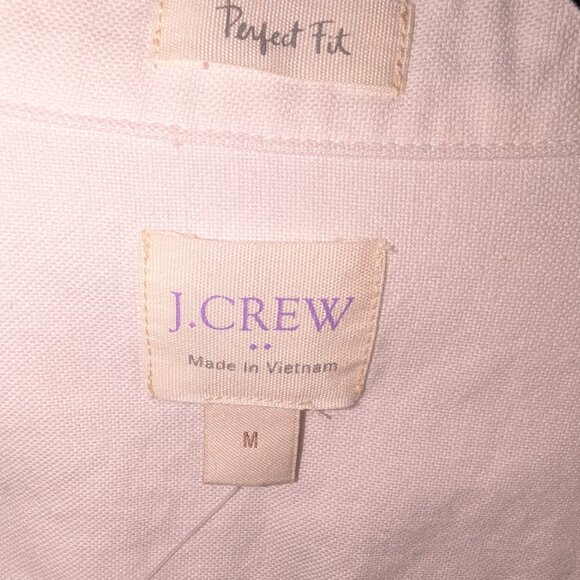 J. Crew Women's Oxford shirt in perfect fit Medium White NWT - Picture 3 of 5